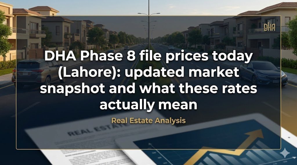 DHA Phase 8 file prices today (Lahore): updated market snapshot and what these rates actually mean