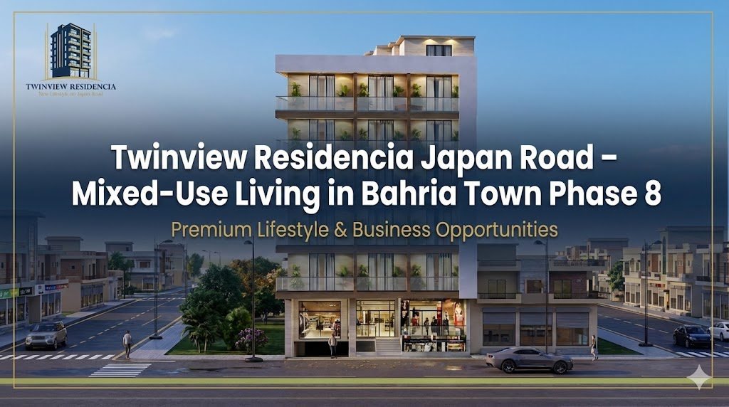 Twinview Residencia Japan Road – Mixed-Use Living in Bahria Town Phase 8