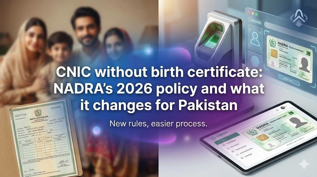 CNIC without birth certificate: NADRA’s 2026 policy and what it changes for Pakistan