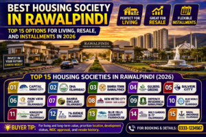 Best housing society in Rawalpindi: top 15 options for living, resale, and installments in 2026